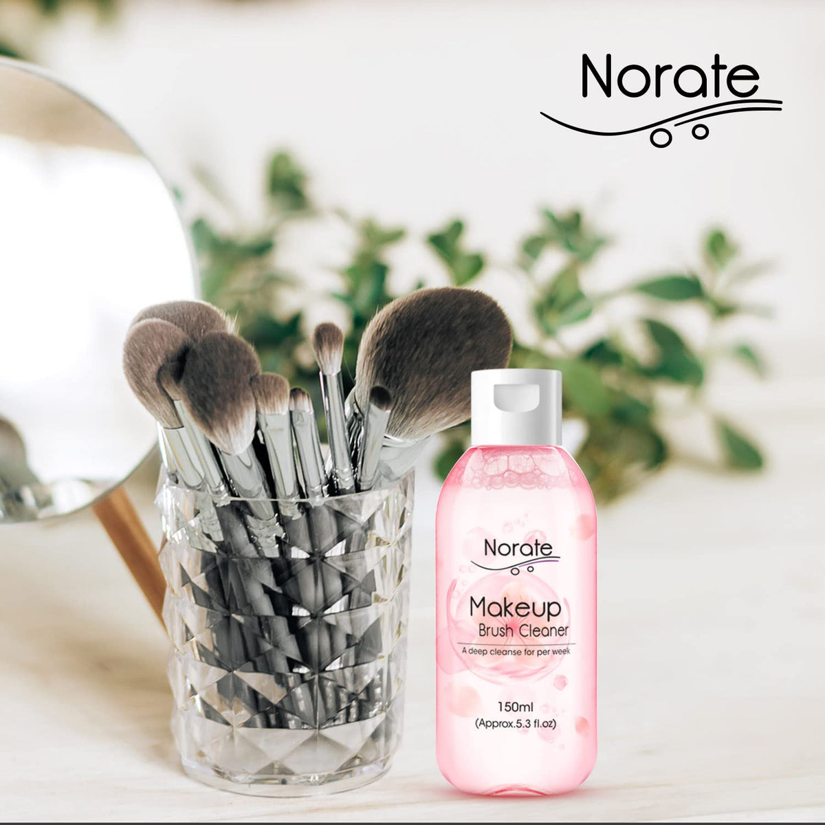 Norate Makeup Brush Cleaner usage demonstration