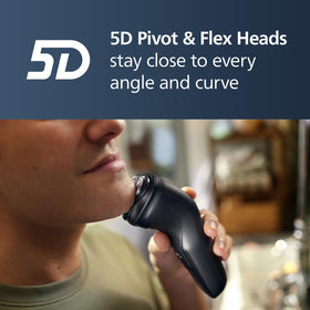 Norelco 3900 Electric Shaver showing 5D pivoting head
