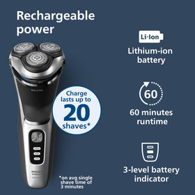 Norelco 3900 Electric Shaver side view