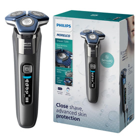 Norelco 7200 Electric Shaver dark chrome front view
