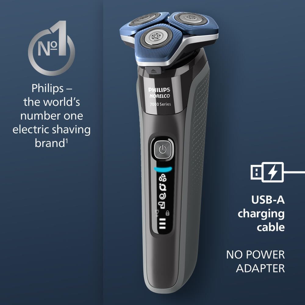 Norelco 7300 Electric Shaver in charging position