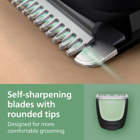 Norelco All-in-One 3000 Trimmer in use for beard grooming