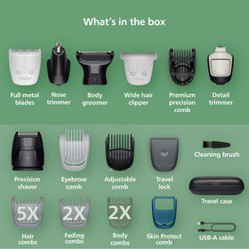 Norelco All-in-One 9000 Trimmer with precision comb and length settings
