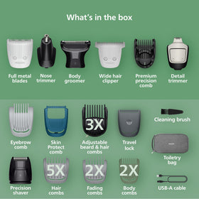 Norelco All-in-One 9000 Trimmer with precision comb and length settings