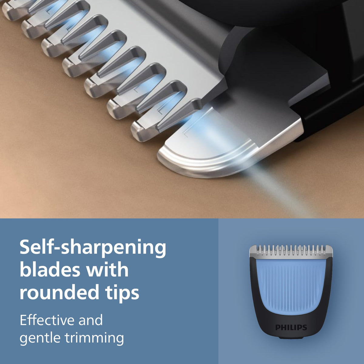 Norelco Beard Trimmer 3000 demonstrating waterproof feature
