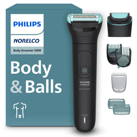 Norelco Body Groomer 5000 Series front view with dual heads