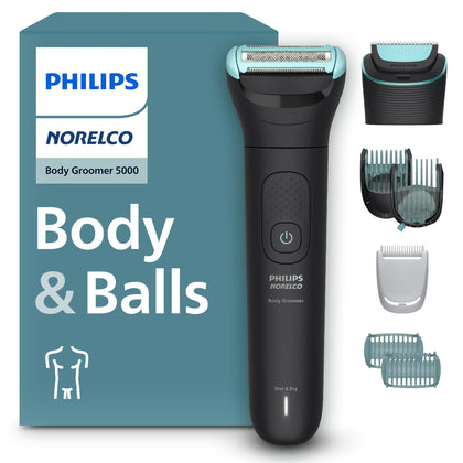 Norelco Body Groomer 5000 Series front view with dual heads