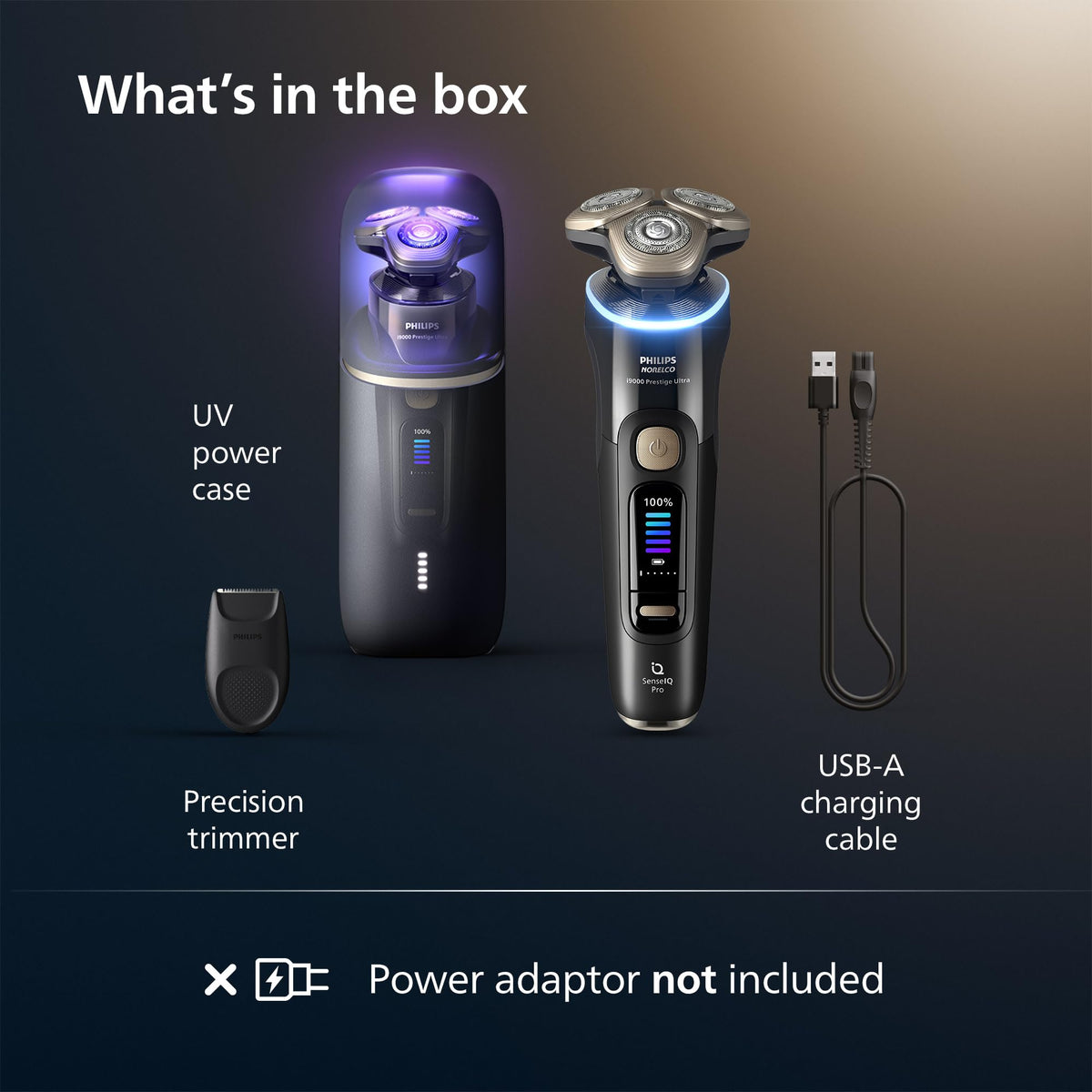 Norelco i9000 Prestige Electric Shaver being used for a close shave