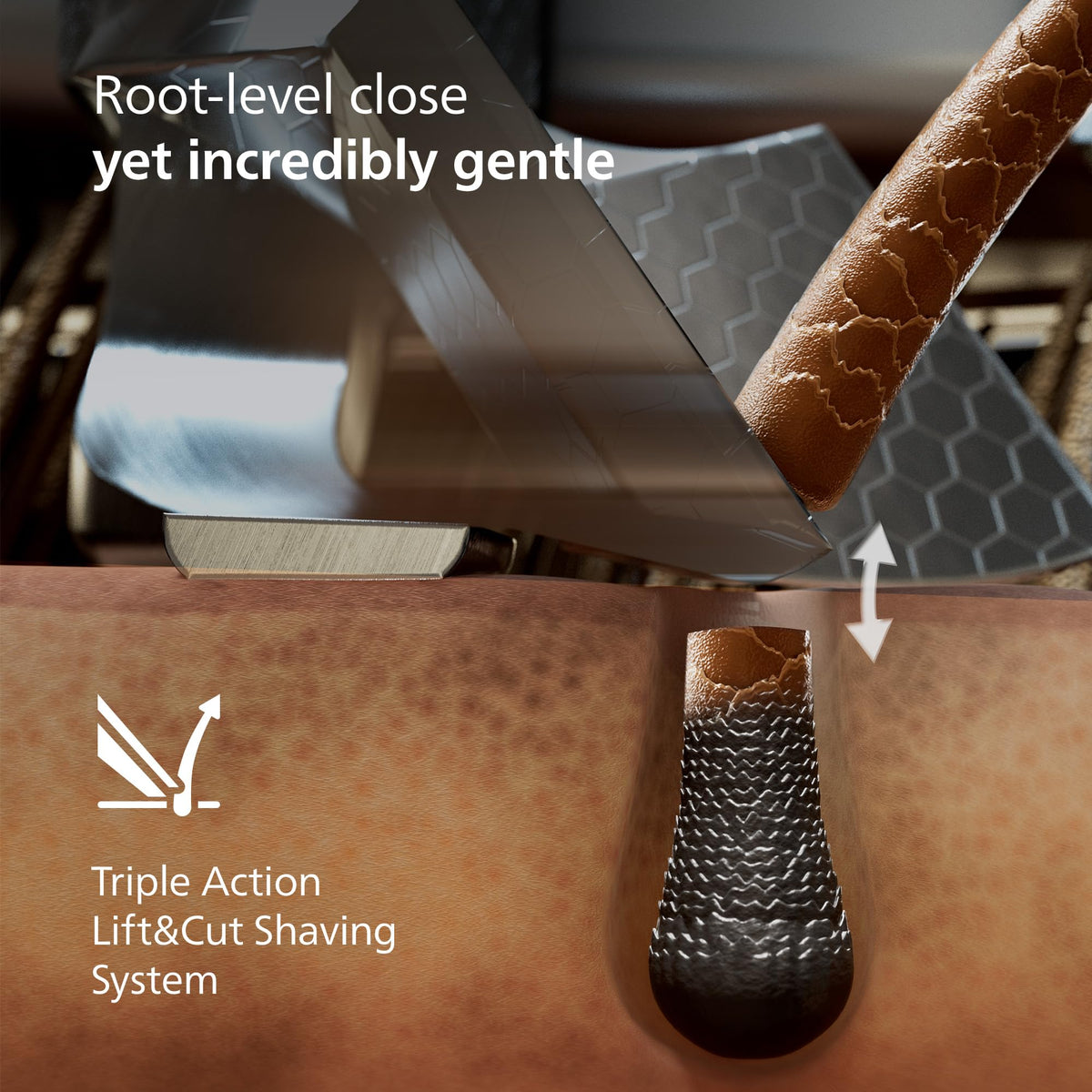 Norelco i9000 Prestige Electric Shaver displaying Bluetooth connectivity feature
