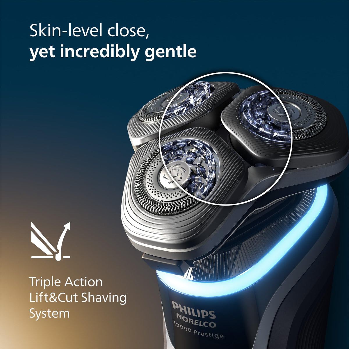 Norelco i9000 Prestige Electric Shaver with accessories including beard styler and nose trimmer