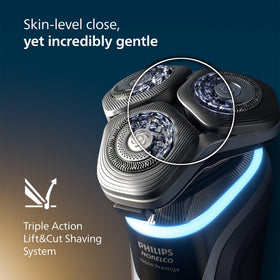 Norelco i9000 Prestige Electric Shaver with accessories including beard styler and nose trimmer