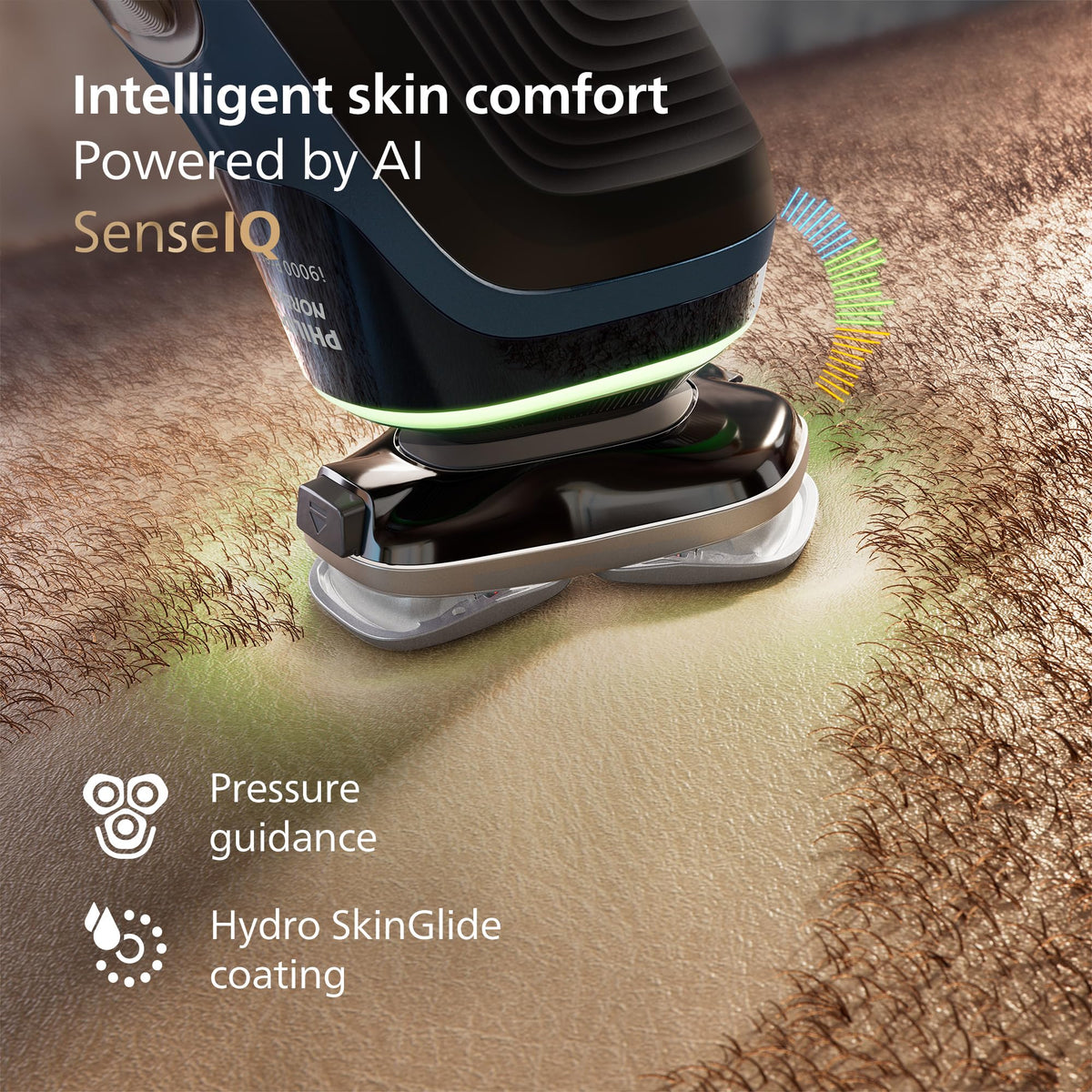 Norelco i9000 Prestige Electric Shaver with Hydro SkinGlide Coating close-up
