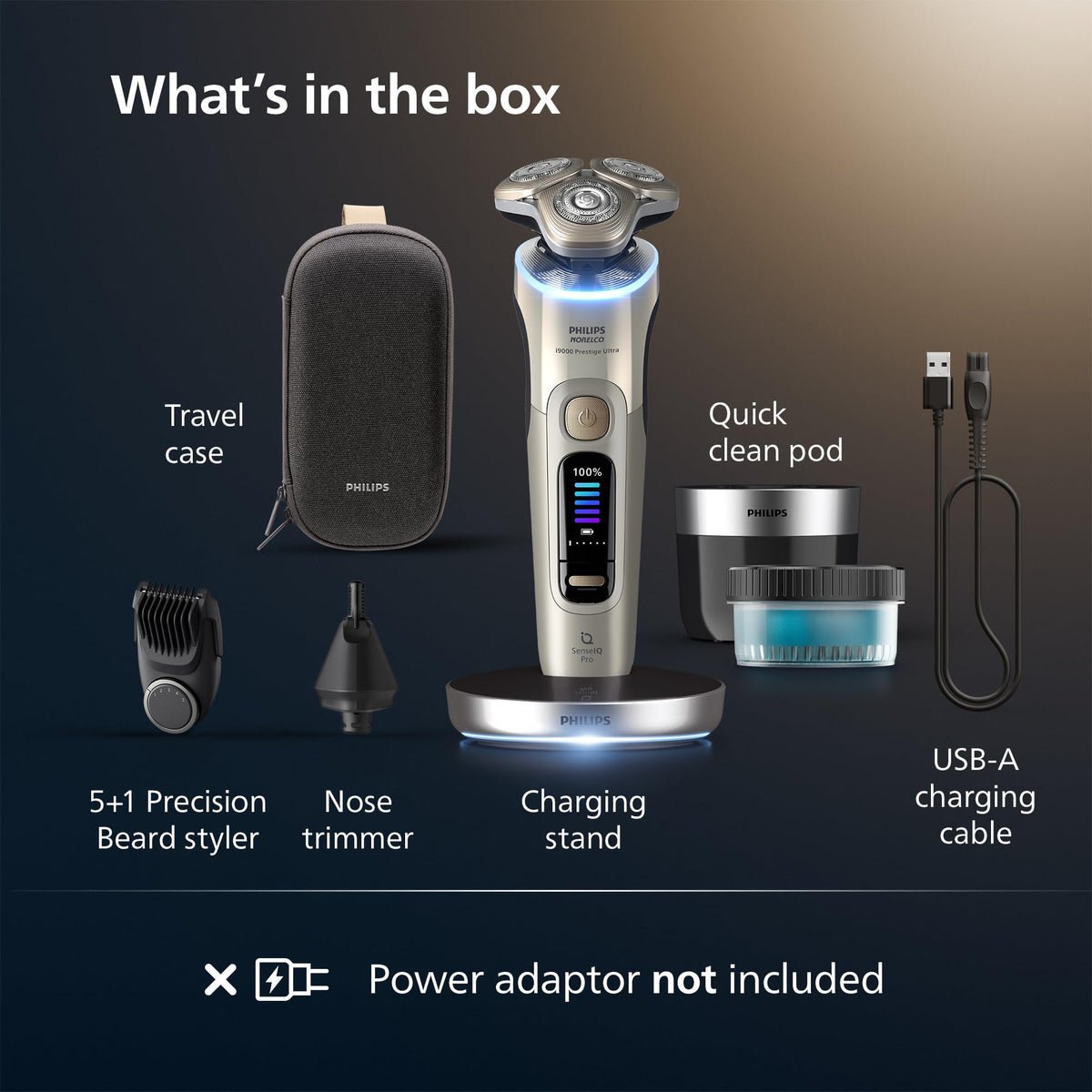 Norelco i9000 Prestige Ultra Electric Shaver in lifestyle setting