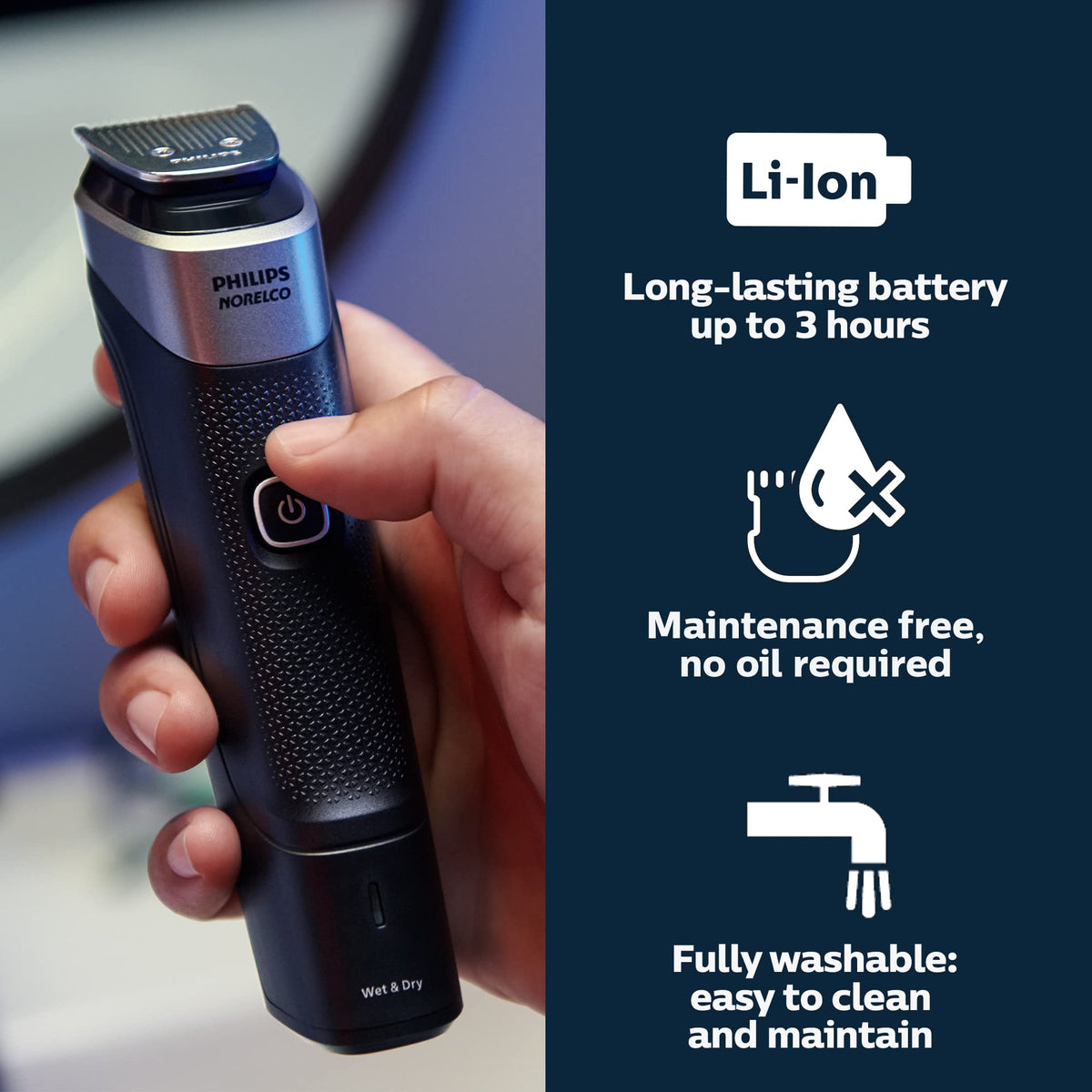 Norelco Multigroom 5000 Series extra-wide hair trimmer