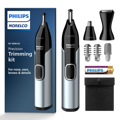 Norelco Nose Trimmer 5000 front view with dual-sided blades