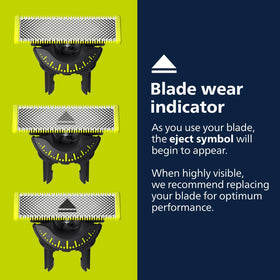 Norelco OneBlade 360 blade installed on a handle
