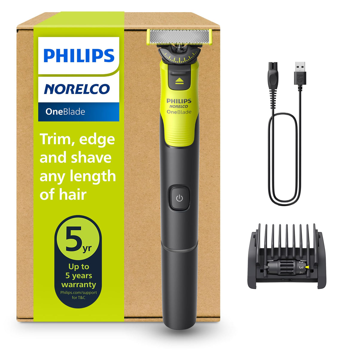 Norelco OneBlade 360 front view with 360 Blade