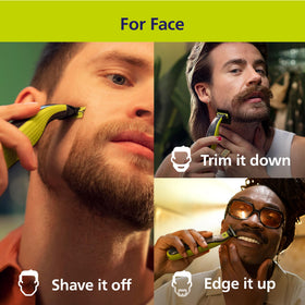 Norelco OneBlade 360 showing 5-in-1 adjustable comb