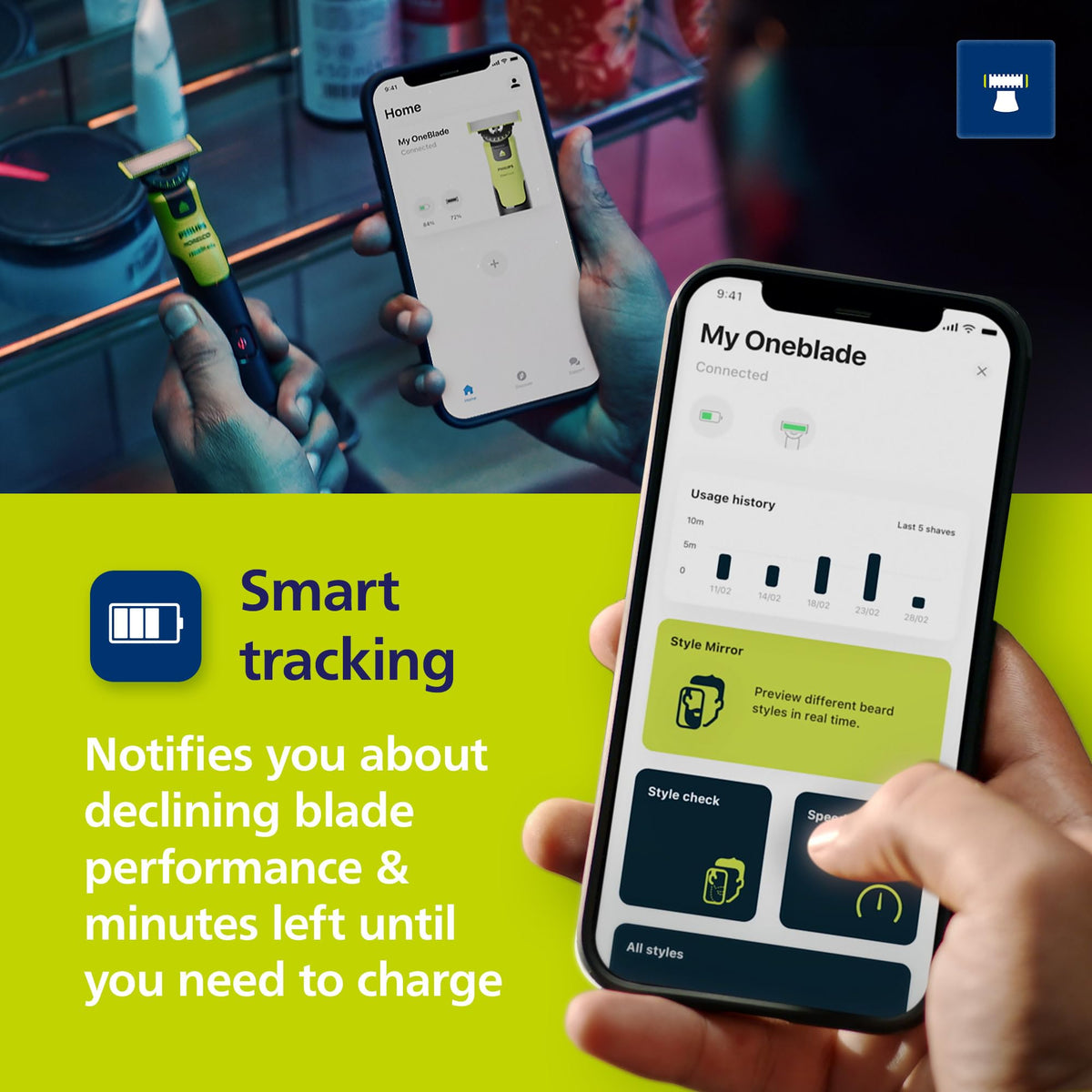 Norelco OneBlade 360 USB-A charging cable