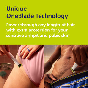 Norelco OneBlade Intimate Trimmer packaging front