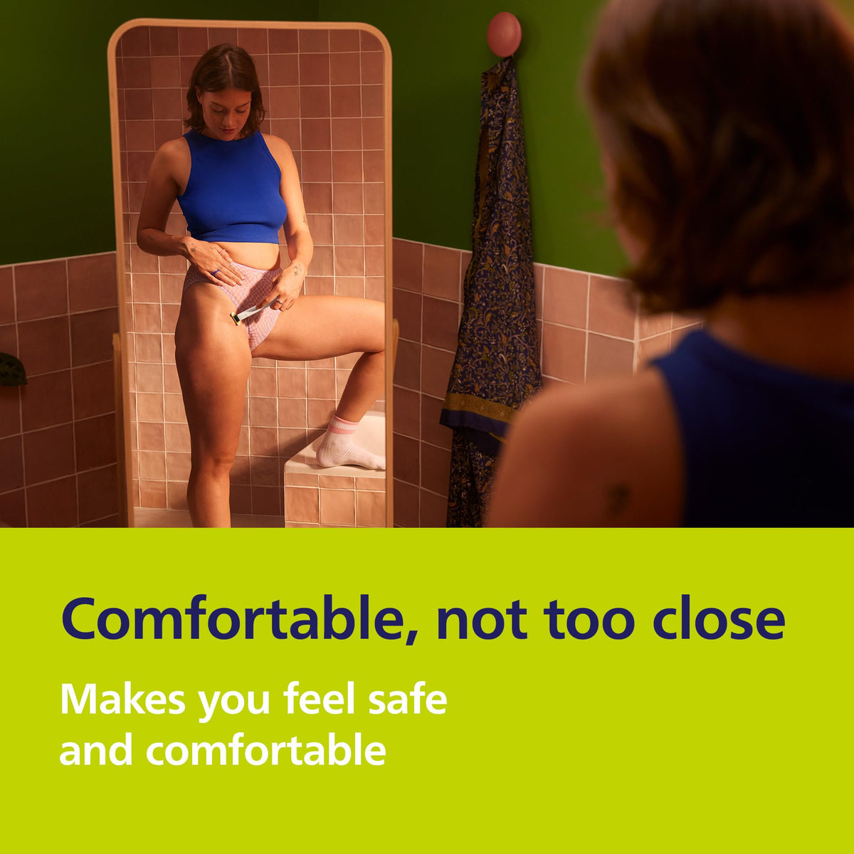 Norelco OneBlade Intimate Trimmer showing waterproof feature