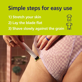 Norelco OneBlade Intimate Trimmer side view showing 3mm body comb