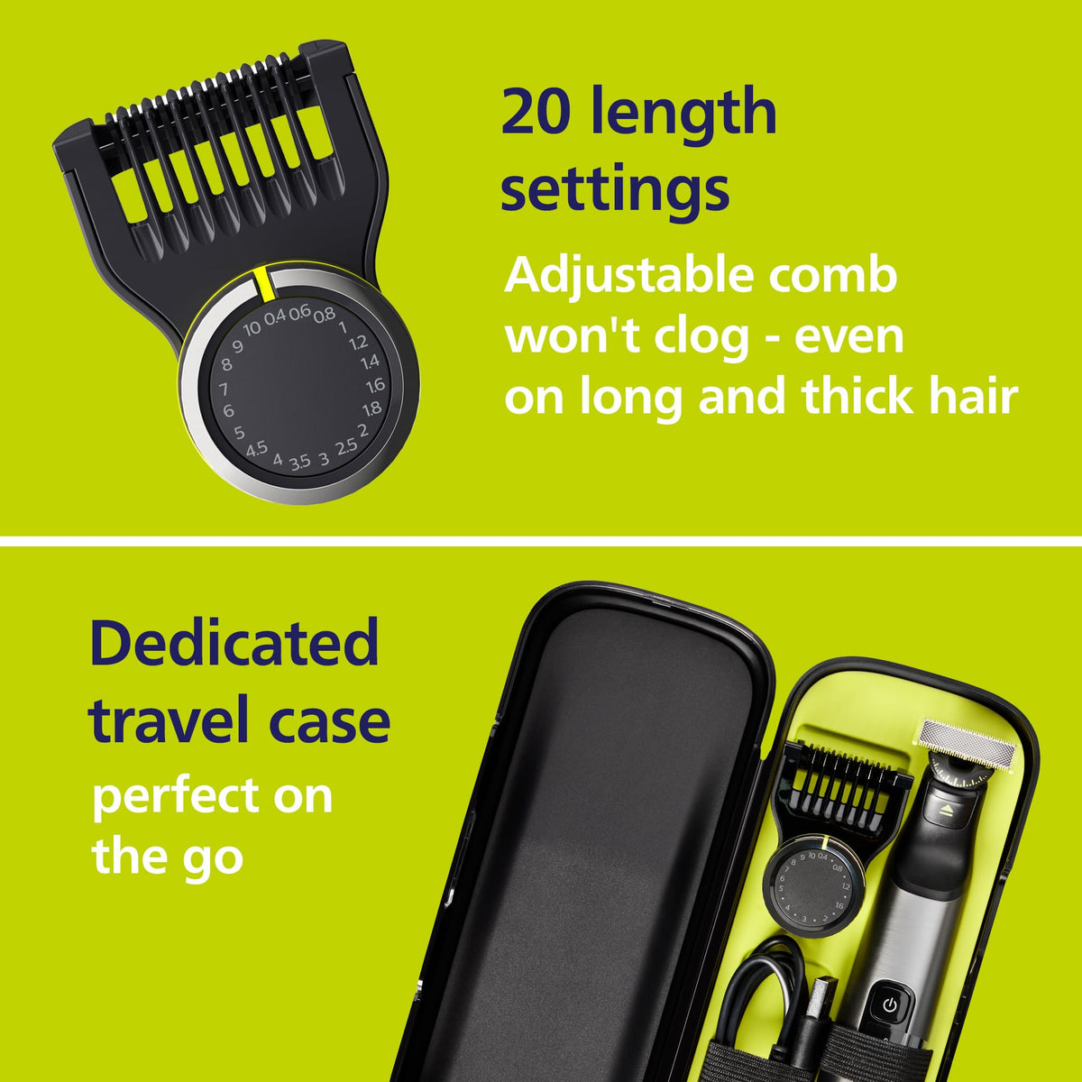 Norelco OneBlade Pro 360 with dual-sided blade close-up