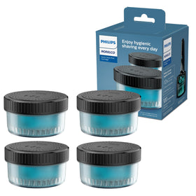 Norelco Quick Clean Pod Cartridge 4-Pack front view