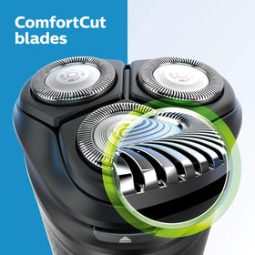 Norelco Shaver 2300 side view showcasing the pop-up trimmer