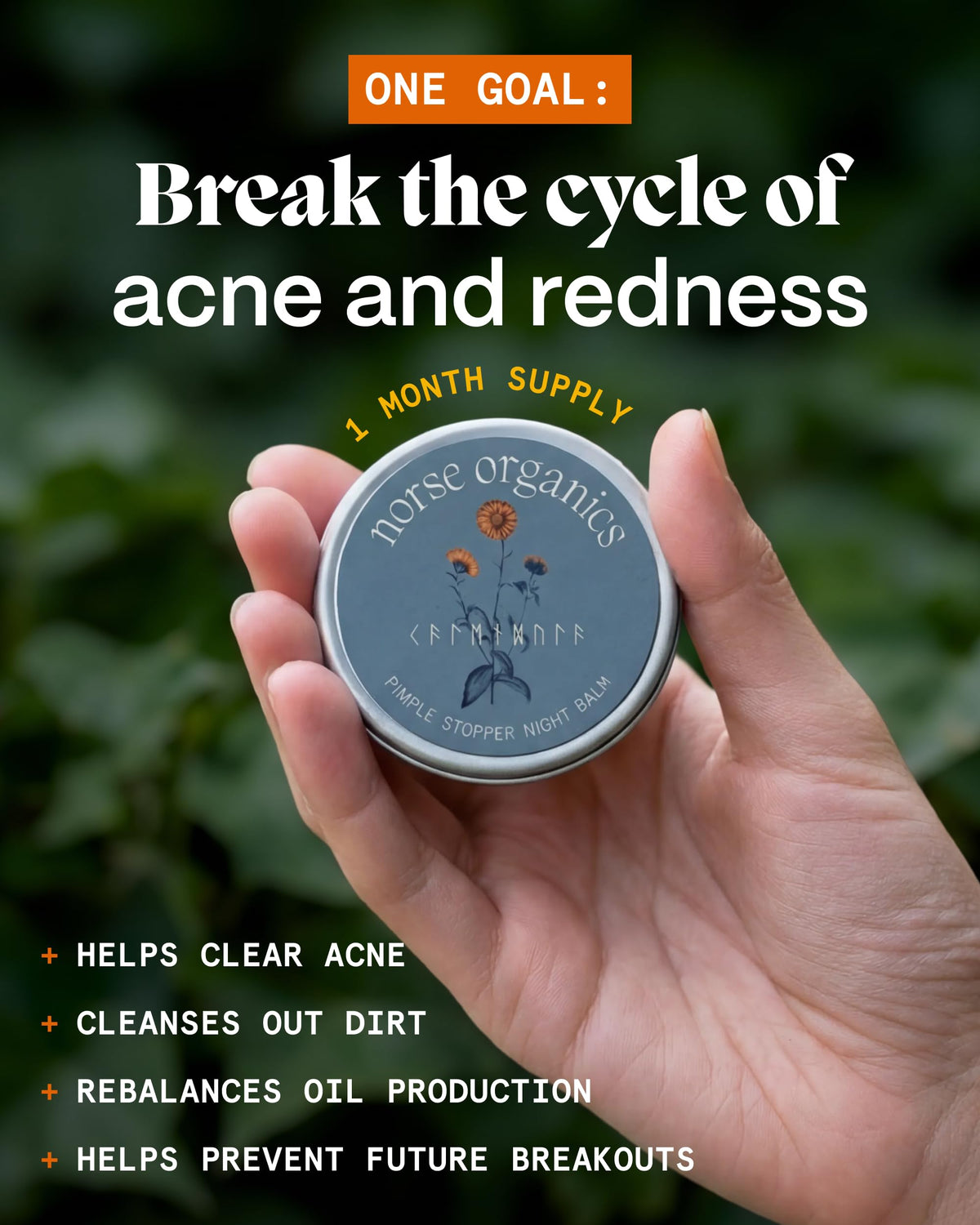 Norse Organics Pimple Stopper Night Balm 1 oz texture close-up