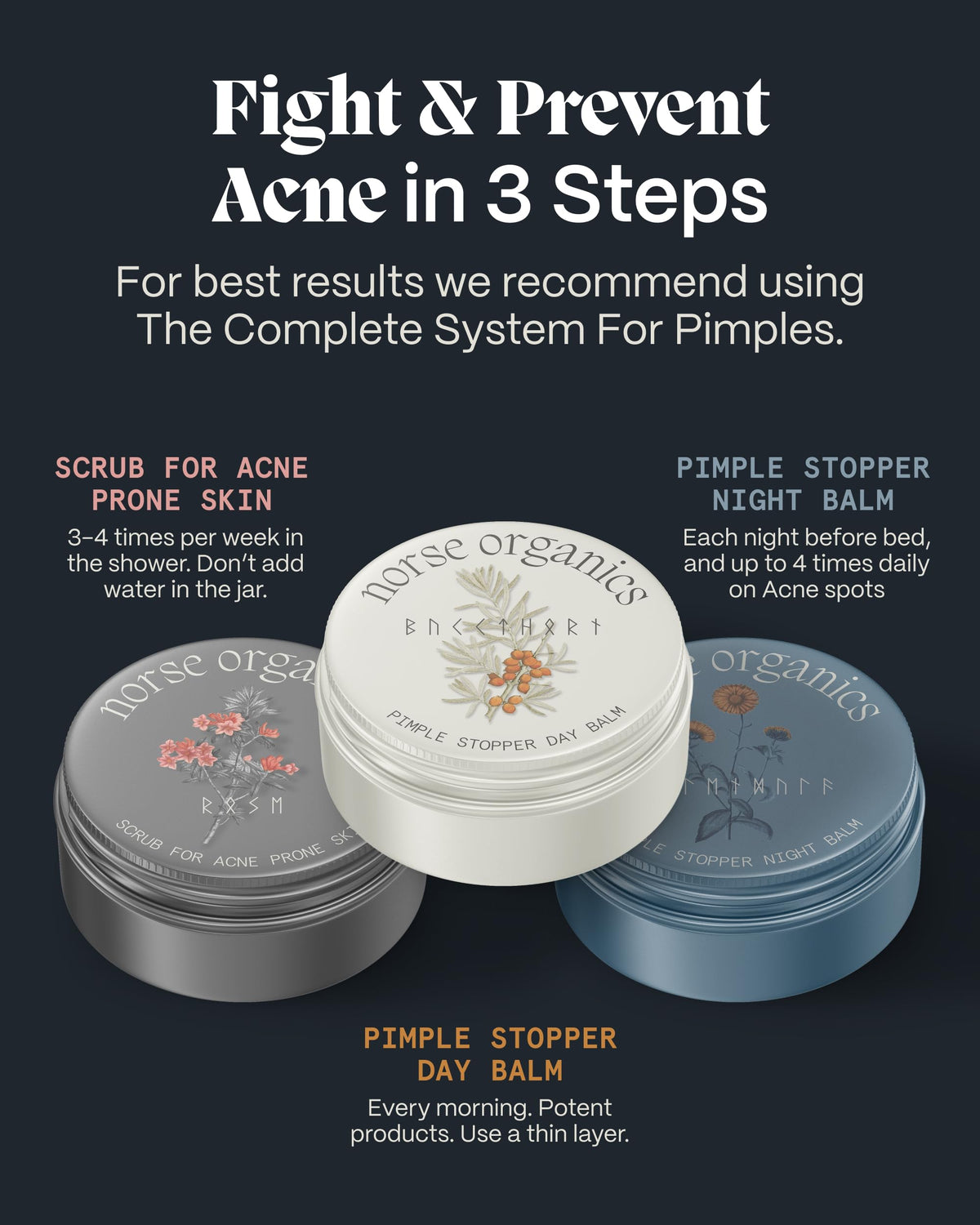 Norse Organics Pimple Stopper Night Balm with botanical ingredients