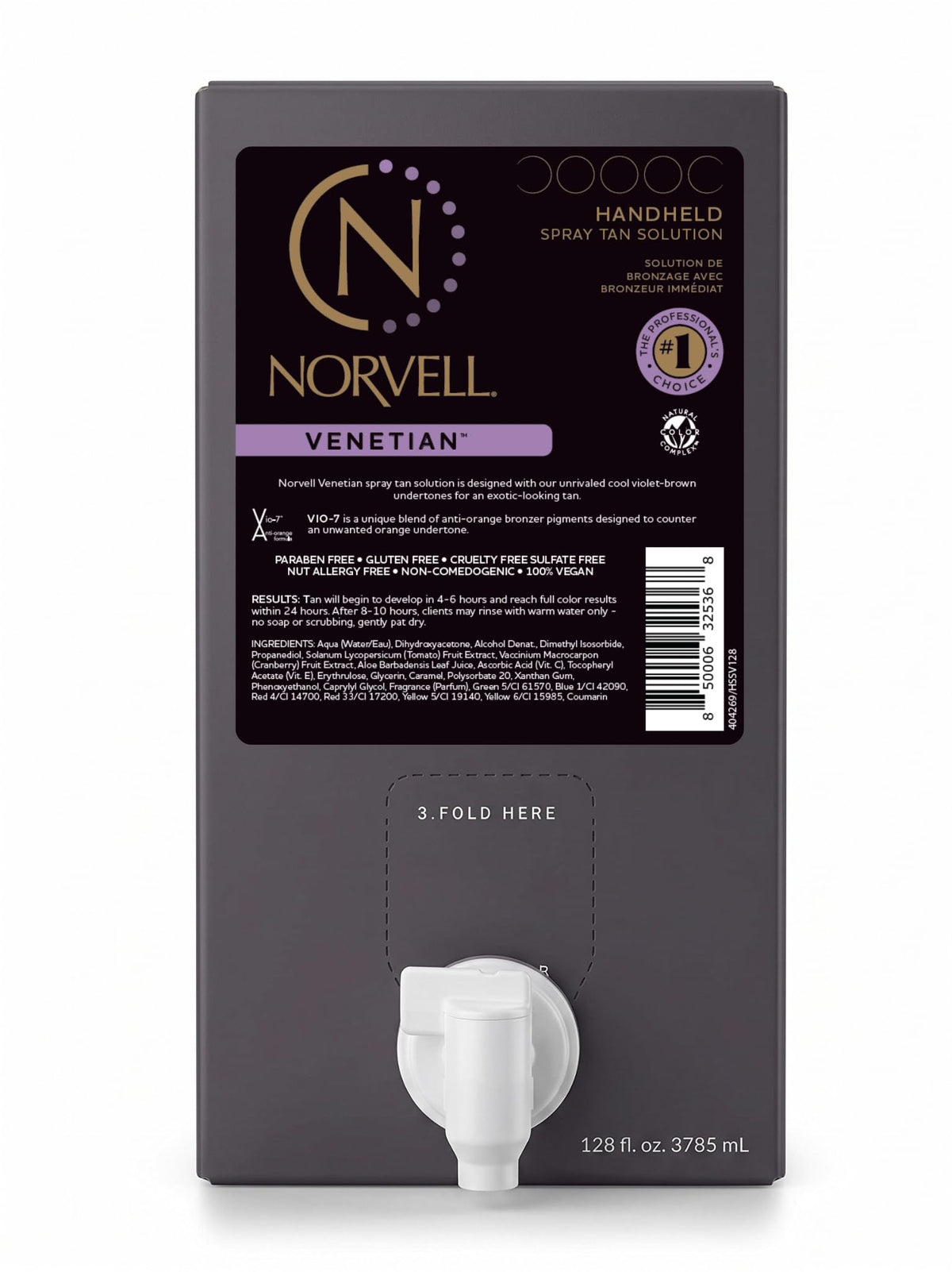 Norvell Premium Spray Tan Solution Venetian 128 fl oz front view