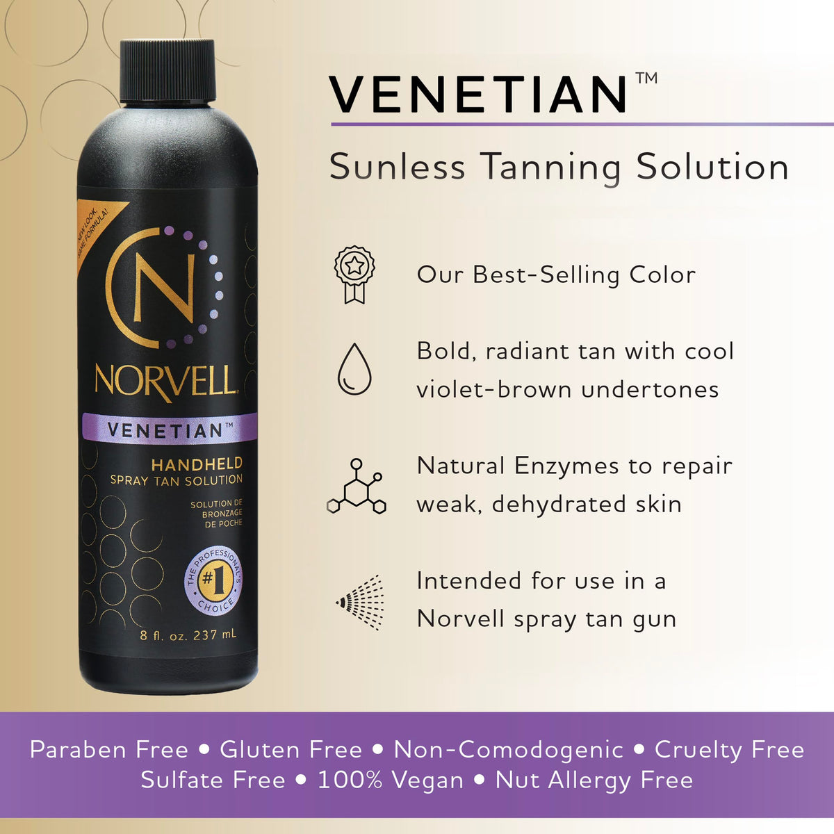 Norvell tanning solution bottle side view