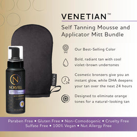 Norvell Venetian Self Tanner Mousse with Applicator Mitt packaging