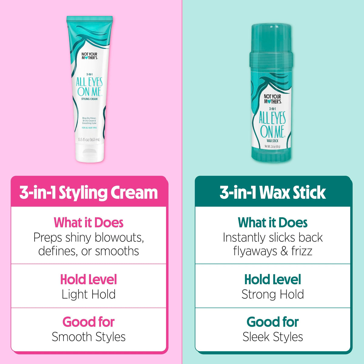 Not Your Mother's All Eyes On Me 3-in-1 Hair Styling Cream packaging