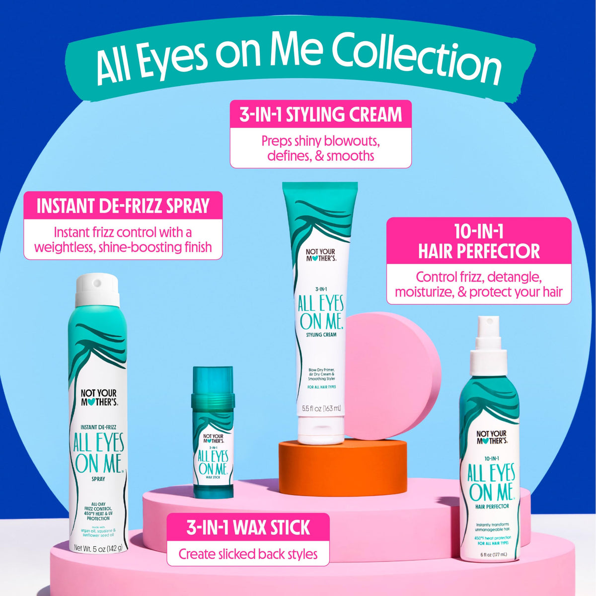 Not Your Mother's All Eyes On Me Bundle on a bathroom counter