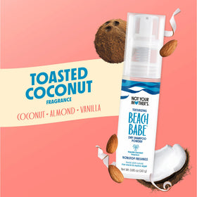 Not Your Mother's Beach Babe Dry Shampoo Powder with beach background