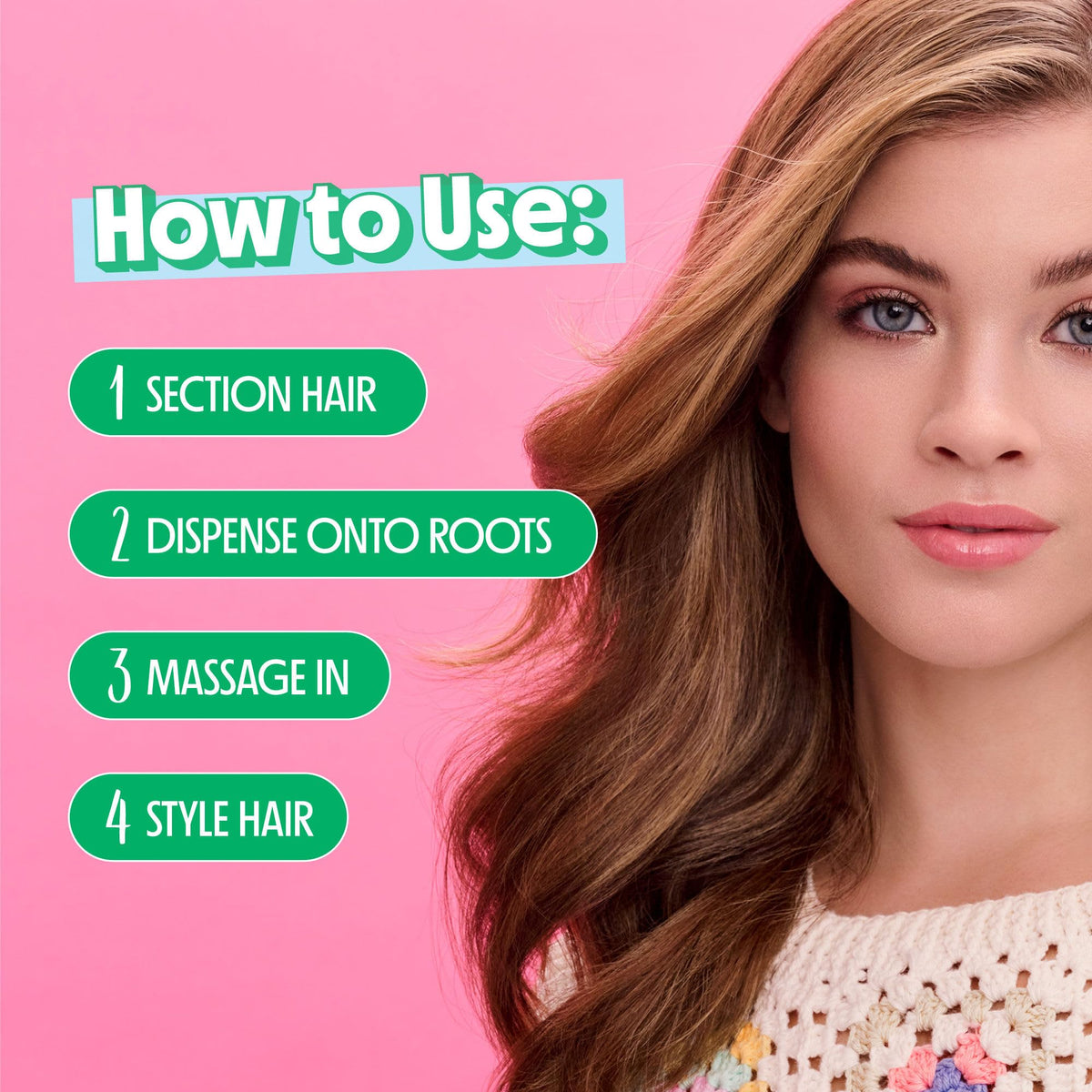 Not Your Mother's Clean Freak Dry Shampoo Powder application process