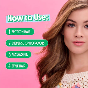 Not Your Mother's Clean Freak Dry Shampoo Powder application process