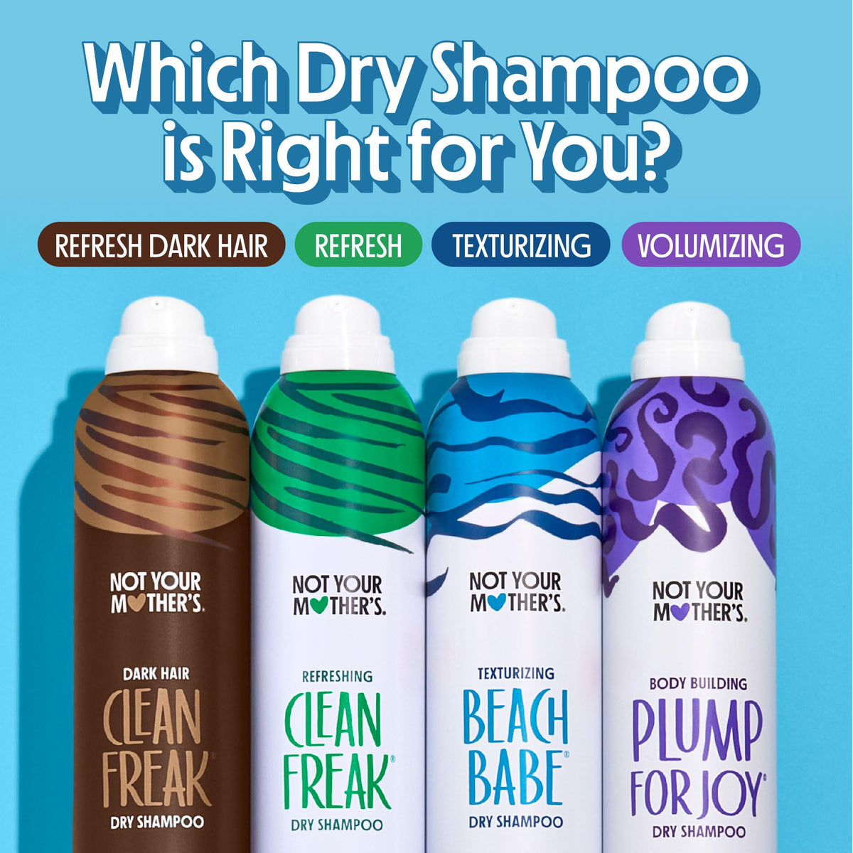 Not Your Mother's Clean Freak Original Dry Shampoo on bathroom shelf