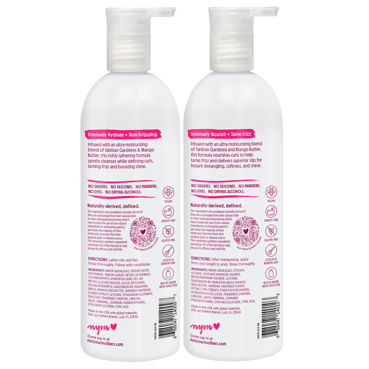 Not Your Mother's Curl Defining Shampoo and Conditioner set with ingredients