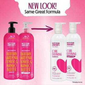 Not Your Mother's Curl Defining Shampoo bottle with peach coconut fragrance