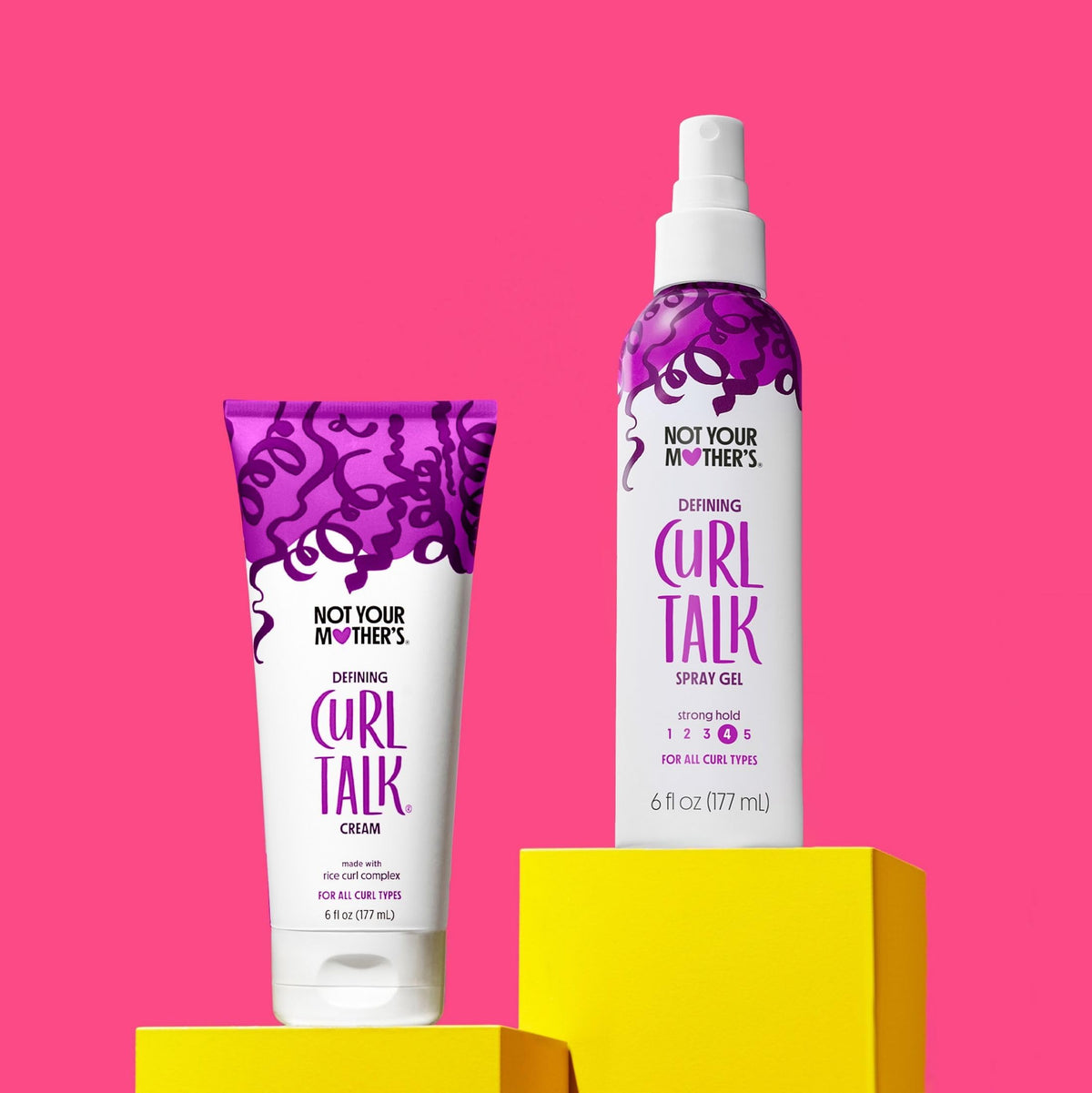 Not Your Mother's Curl Talk Curl Defining Cream with citrus background
