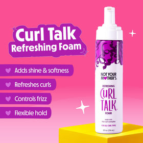 Not Your Mother's Curl Talk Curl Foam being applied to hair