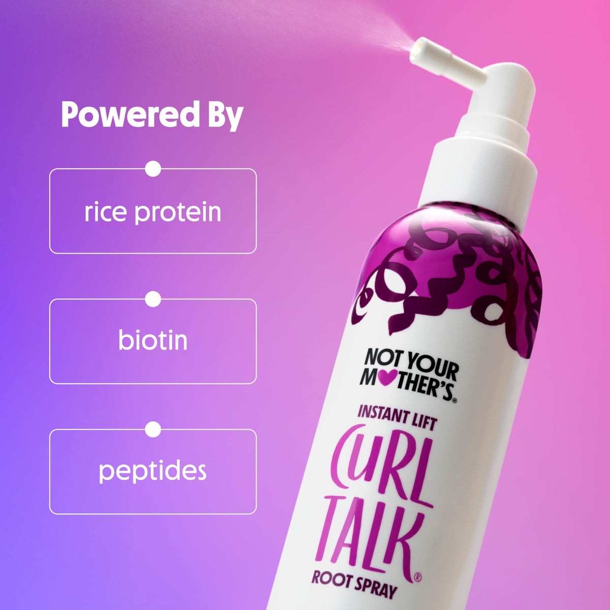 Not Your Mother's Curl Talk Instant Lift Root Spray and Foam side by side