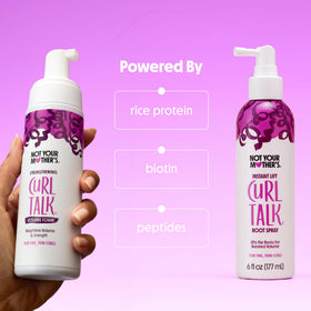 Not Your Mother's Curl Talk Instant Lift Root Spray in lifestyle setting