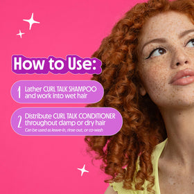 Not Your Mother's Curl Talk Shampoo and Conditioner with citrus fruits