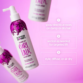 Not Your Mother's Curl Talk Strengthening Volume Foam application on curls