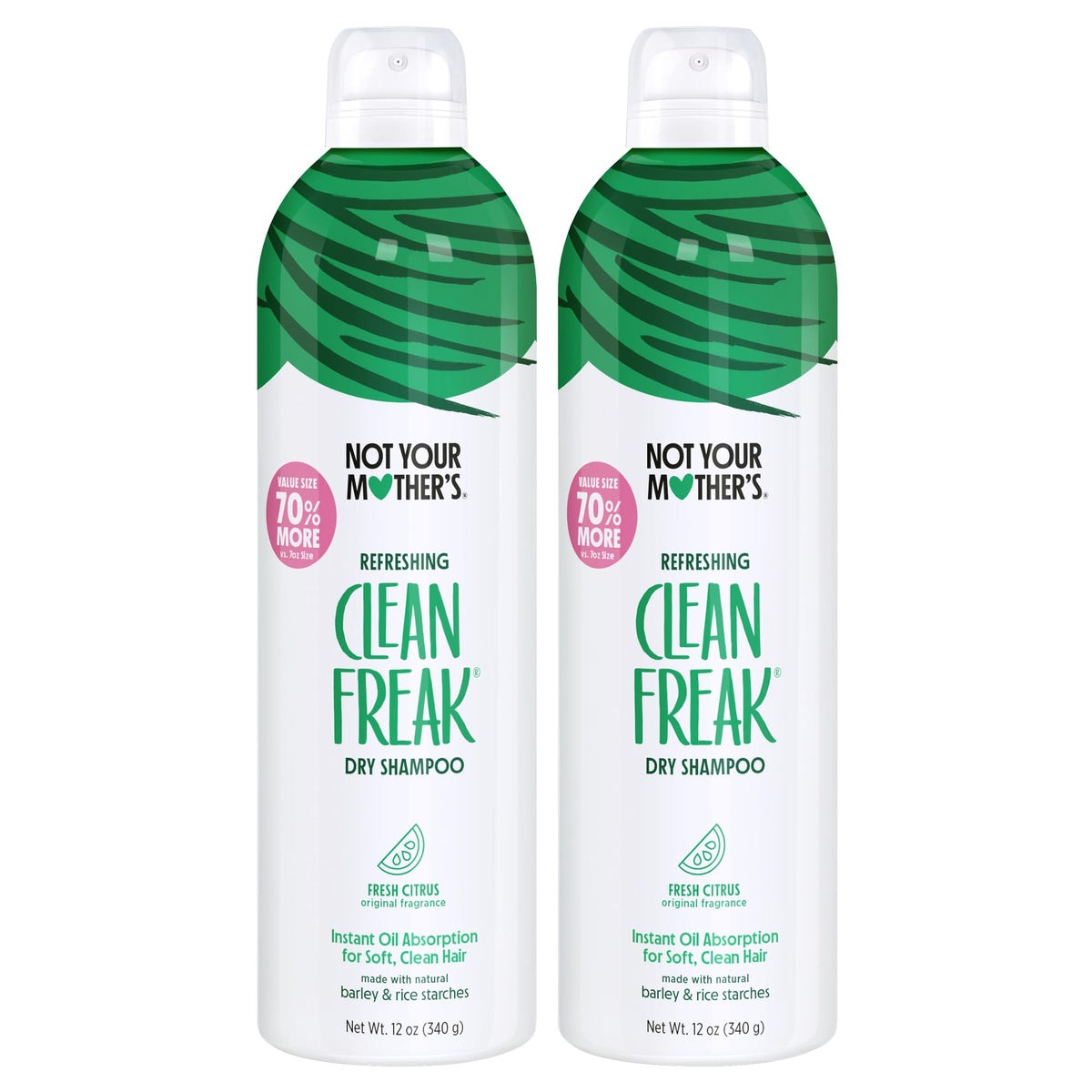 Not Your Mother's Jumbo Dry Shampoo front view with citrus fragrance