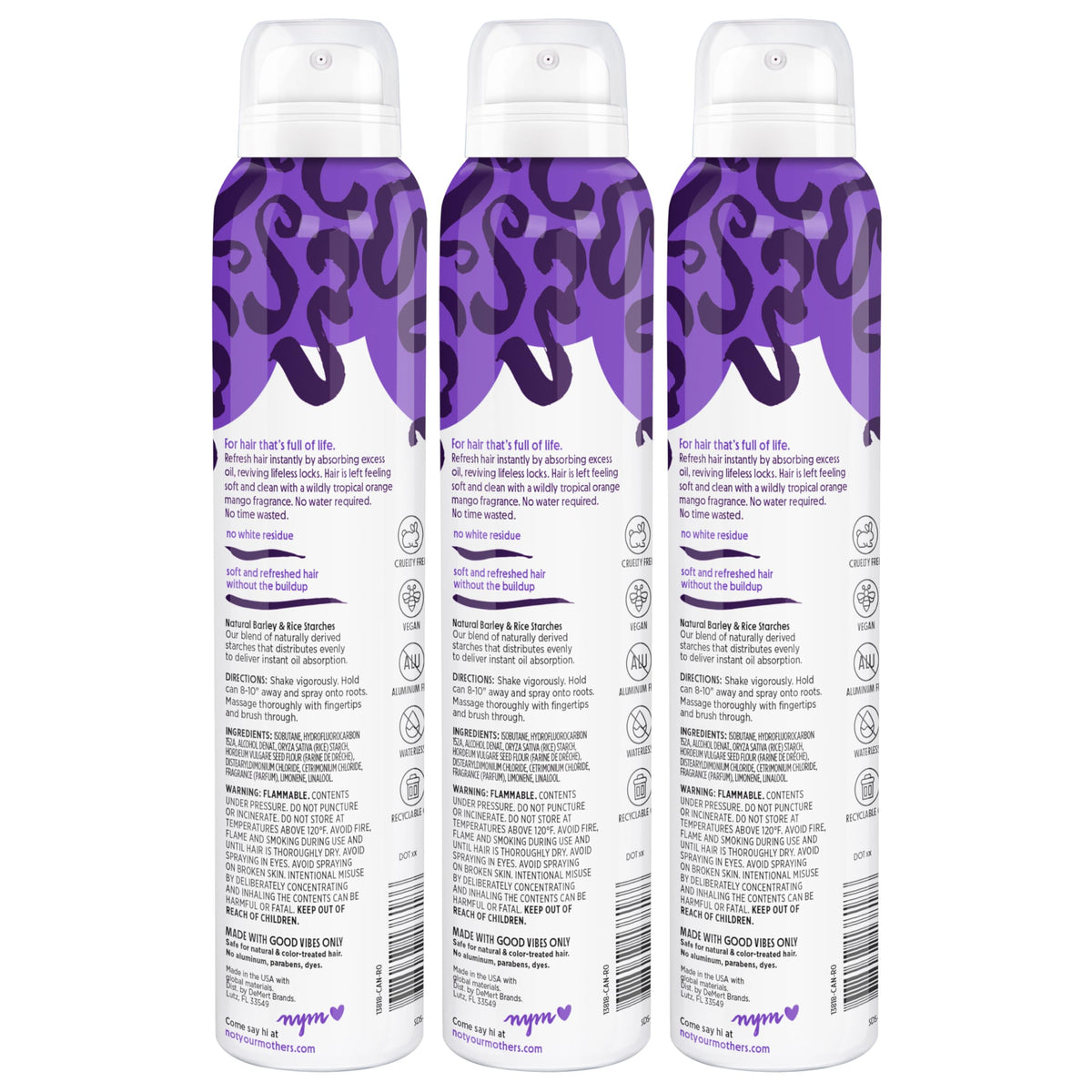 Not Your Mother's Plump For Joy Dry Shampoo ingredients list